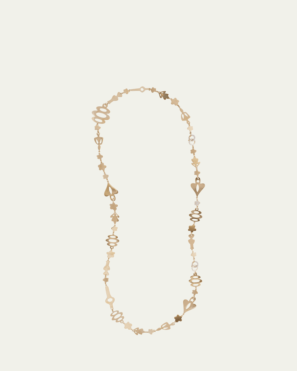 x Carey Lowell 18K Yellow Gold Clio Diamond Necklace with Detachable Bracelet, 32"L